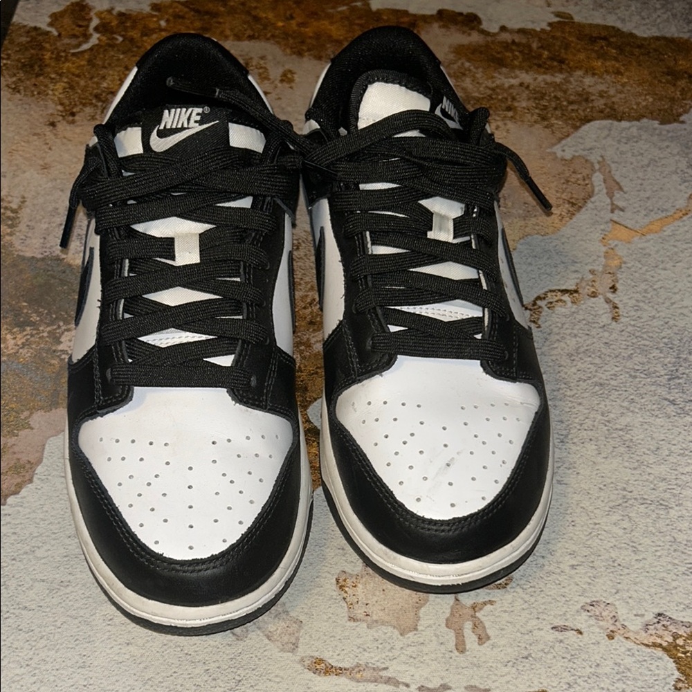 Nike Black and White Dunk Low Sneakers